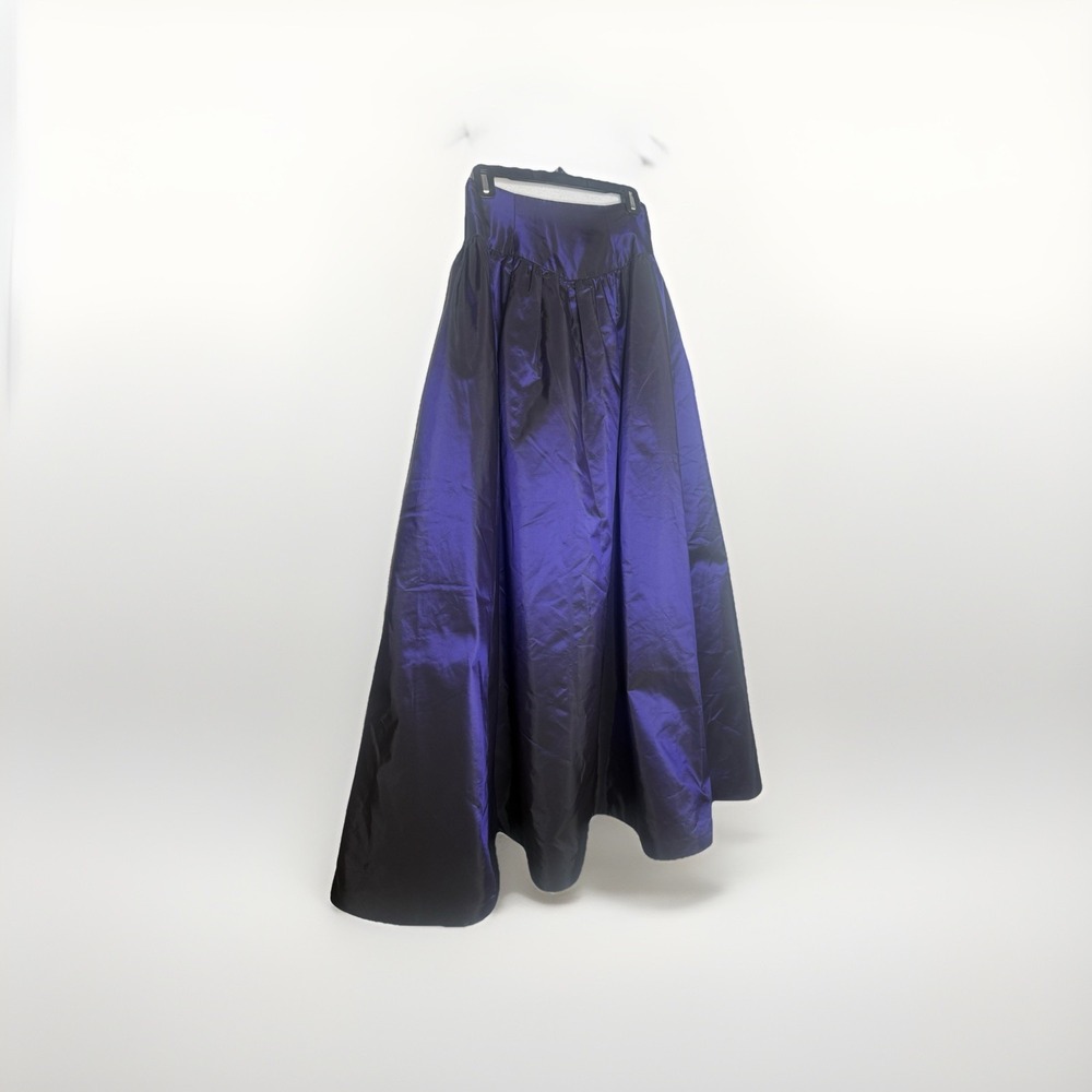 Vtg George Couture Purple Taffeta Skirt Iridescent Whimsigoth Steampunk Size 6